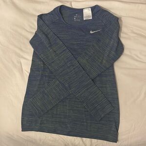 Nike DriFit Blue Green Heather Long Sleeve